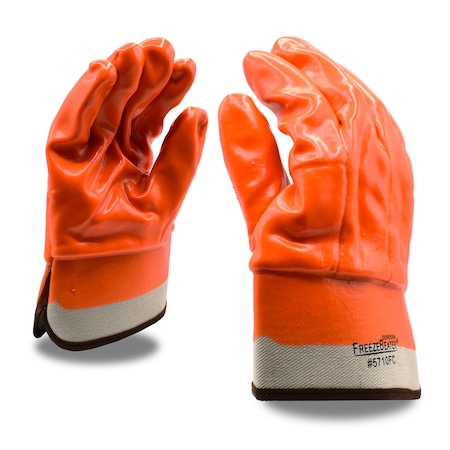 Cordova Single Dipped Cold Protection Safety Cuff Gloves, Hi-Vis Orange, 12PK 5710F/C